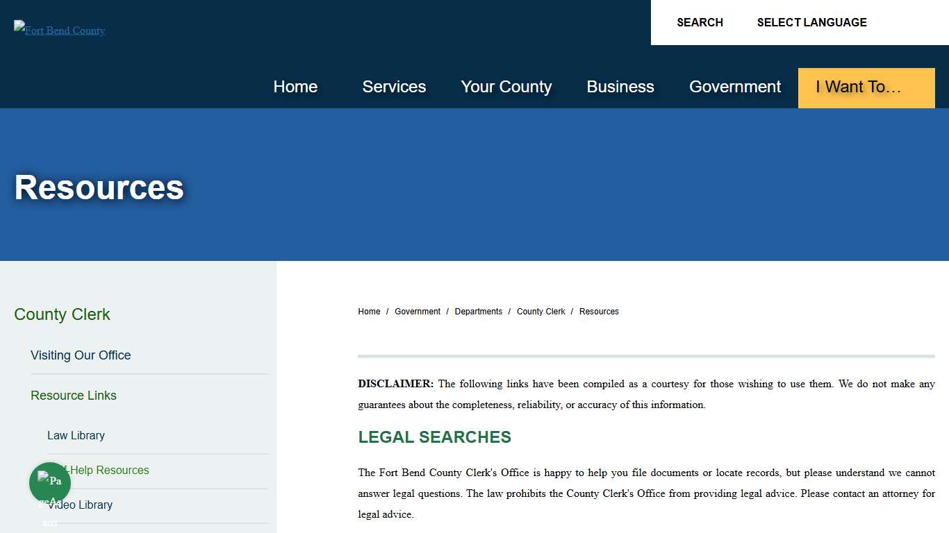 Resources | Fort Bend County